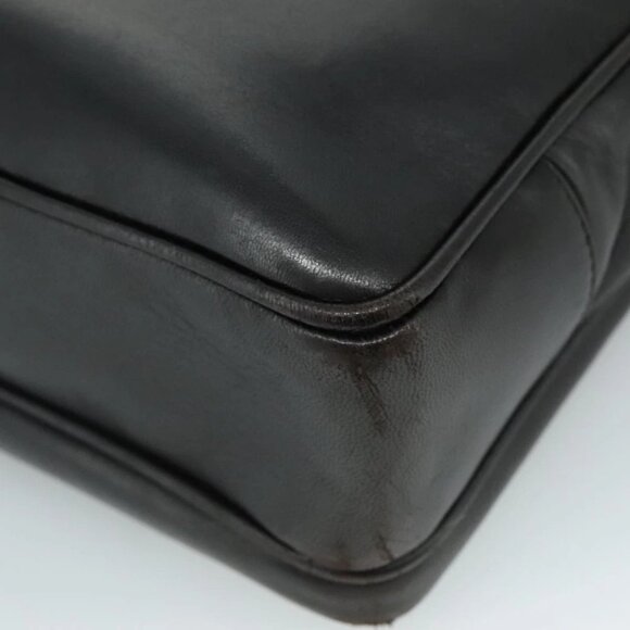 CHANEL COCO Mark Chain Shoulder Bag Lamb Skin Black Gold CC Auth 109490 - Picture 3 of 15